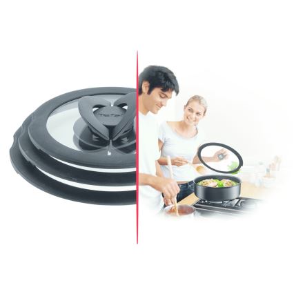 Tefal - 3-Piece Glass Lid Set