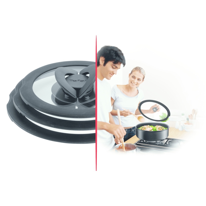 Tefal - 3-Piece Glass Lid Set