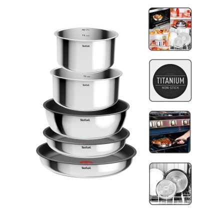 Tefal - 9-piece INGENIO COOK stainless steel cookware set