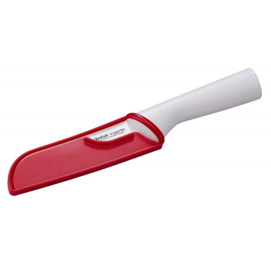 Tefal - Ceramic knife santoku INGENIO 13 cm white/red