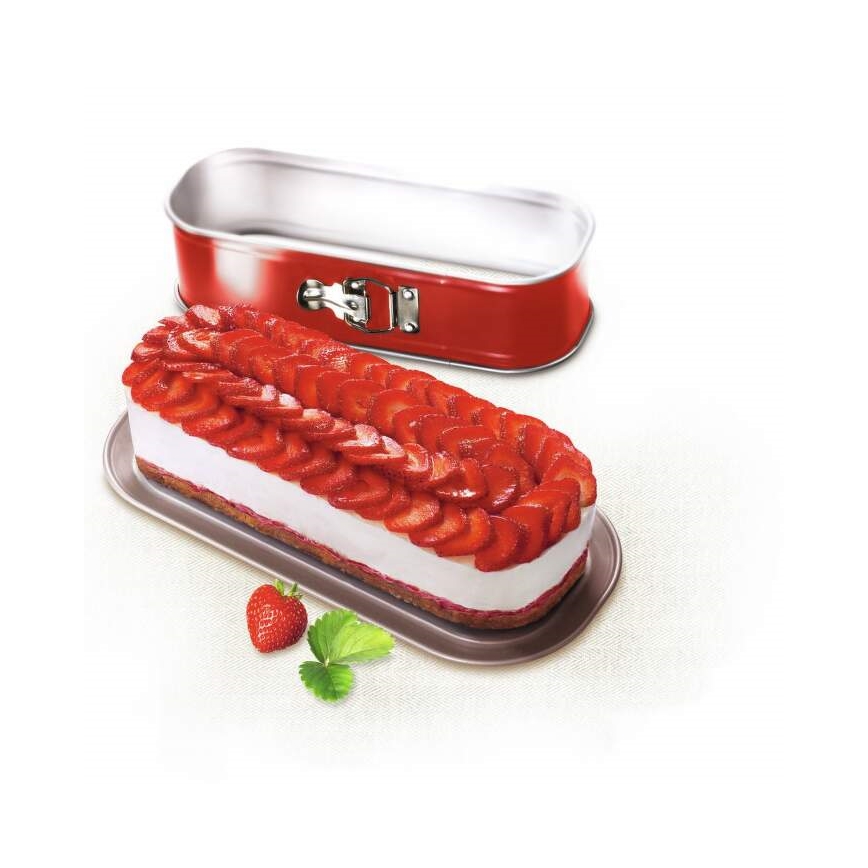 Tefal - Collapsible oval baking form DELIBAKE 30x11 cm red