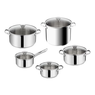 Tefal - DAILY COOK 10-piece stainless steel cookware set