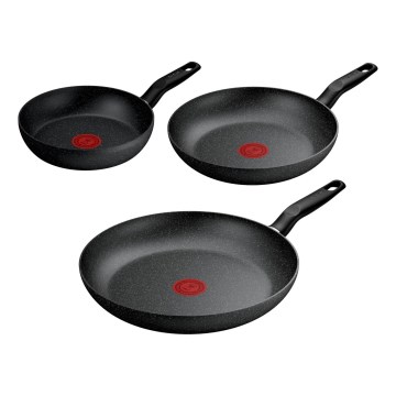 Tefal - DARK ESSENTIAL 3-piece frying pan set