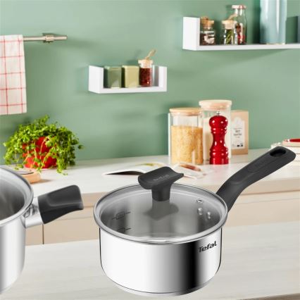 Tefal - DELICIOUS 3-piece stainless steel pot set