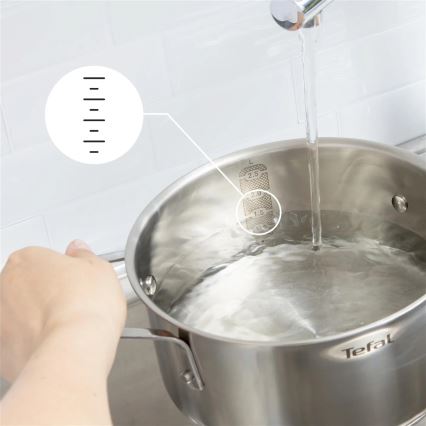 Tefal - DELICIOUS 3-piece stainless steel pot set