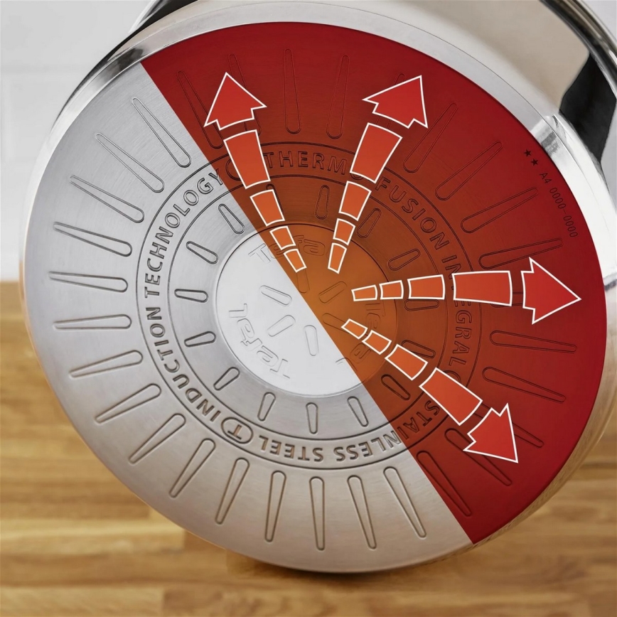 Tefal - DELICIOUS 3-piece stainless steel pot set