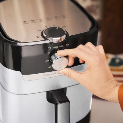 Tefal - EASY FRY&GRILL 2-in-1 Air Fryer 4.2 L 1550W/230V Stainless Steel