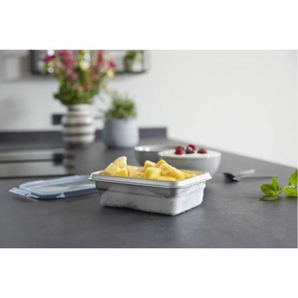 Tefal - Food container 0,8 l MSEAL STEEL blue/stainless steel