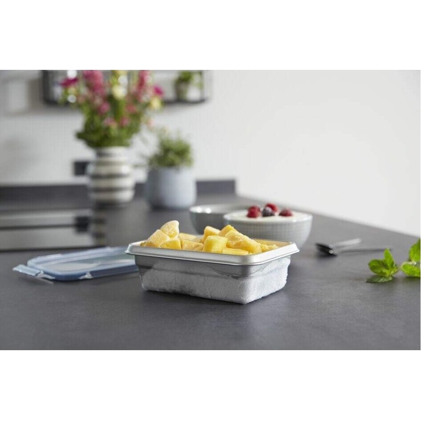 Tefal - Food container 0,8 l MSEAL STEEL blue/stainless steel
