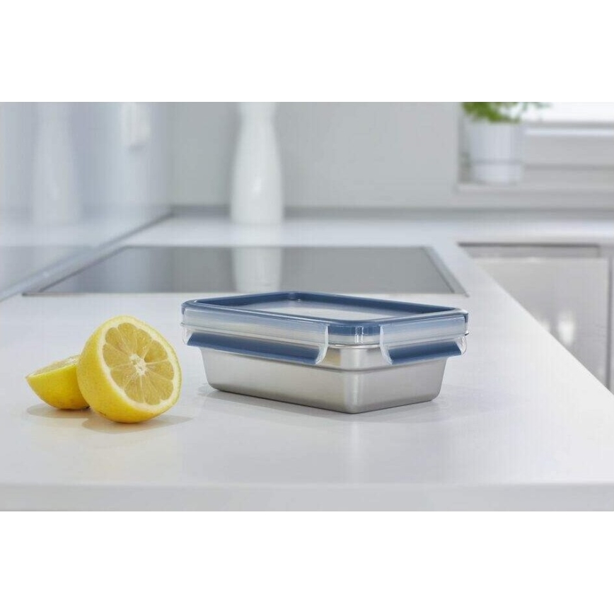 Tefal - Food container 0,8 l MSEAL STEEL blue/stainless steel