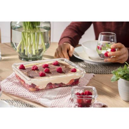 Tefal - Food container 3 l MSEAL GLASS red/glass