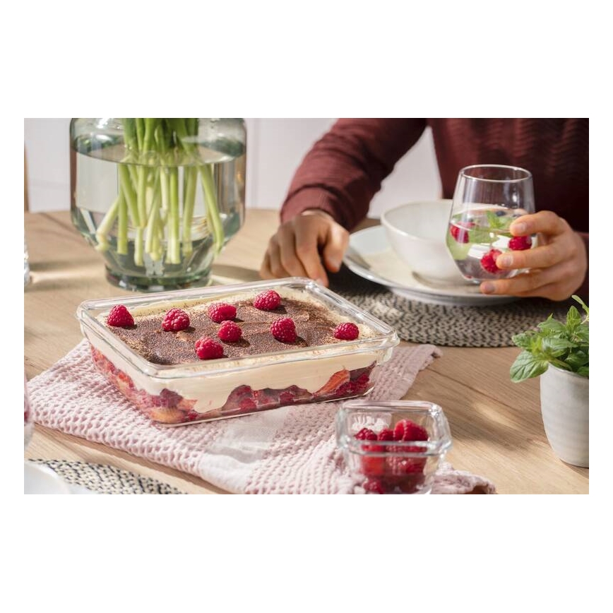 Tefal - Food container 3 l MSEAL GLASS red/glass