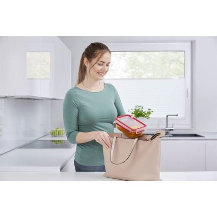 Tefal - Food storage container 0.85 L MSEAL GLASS red/glass