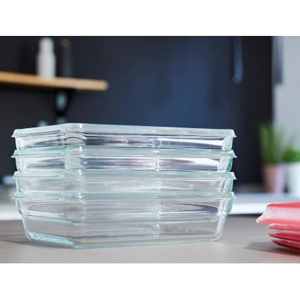 Tefal - Food storage container 1,3 l MSEAL GLASS red/glass