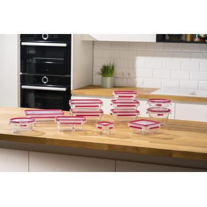 Tefal - Food storage container 1,3 l MSEAL GLASS red/glass
