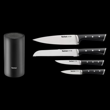 Tefal - ICE FORCE 4-piece kitchen knife set with stand