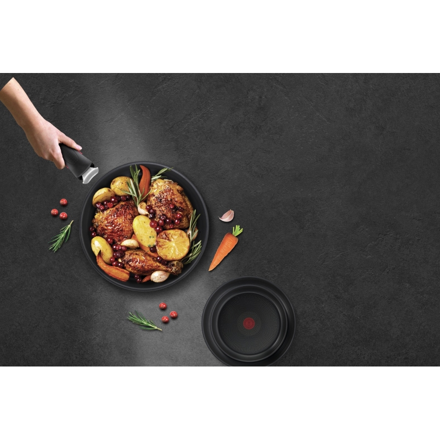 Tefal - INGENIO BLACK STONE 3-Piece Pan Set