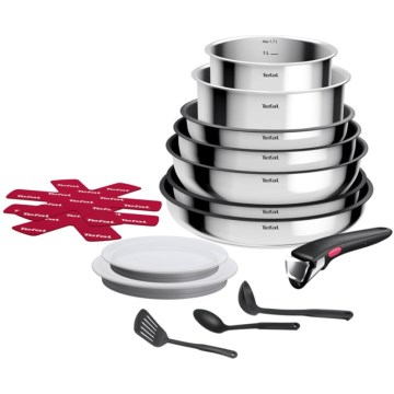 Tefal - INGENIO COOK 15-Piece Stainless Steel Cookware Set