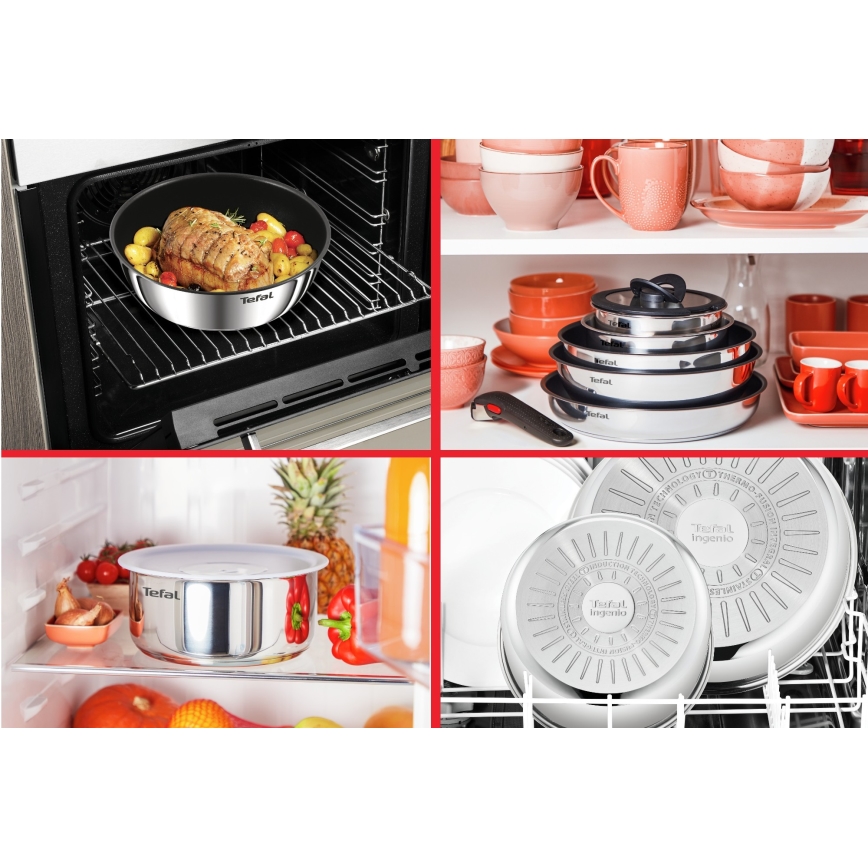 Tefal - INGENIO COOK 3-piece stainless steel cookware set