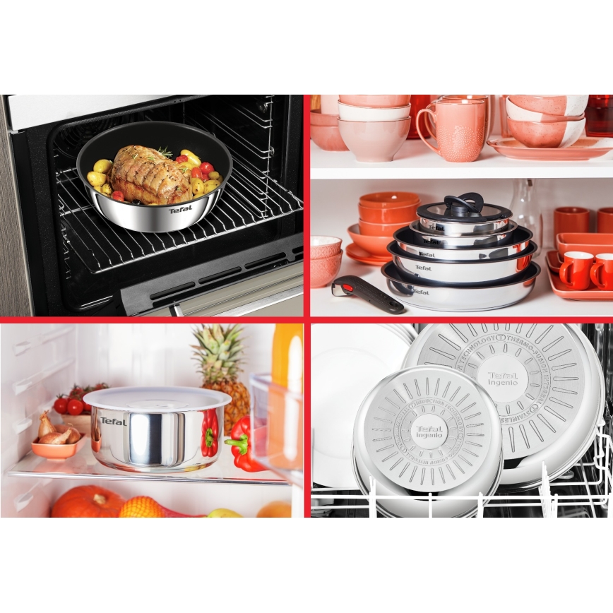 Tefal - INGENIO COOK 5-piece stainless steel cookware set