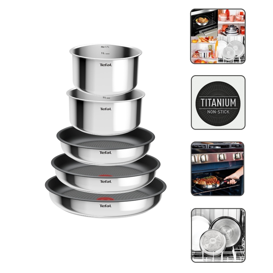 Tefal INGENIO COOK 6-Piece Stainless Steel Cookware Set