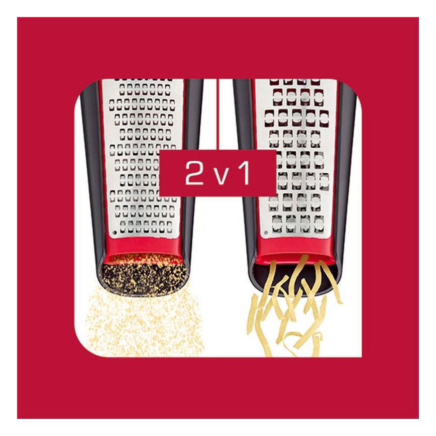 Tefal - INGENIO Handheld Double-Sided Grater, Stainless Steel/Black