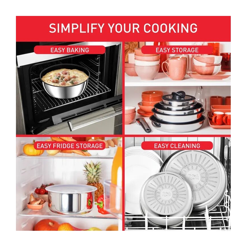 Tefal - INGENIO PREFERENCE ON 13-piece Stainless Steel Cookware Set
