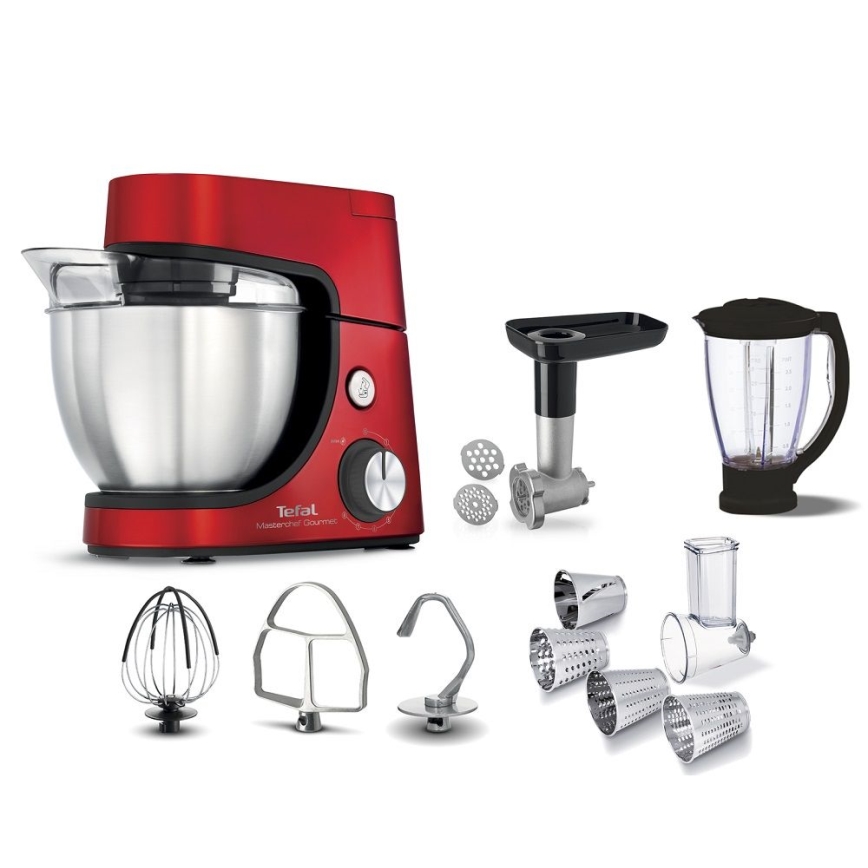 Tefal - Kitchen robot MASTERCHEF GOURMET 1100W/230V red