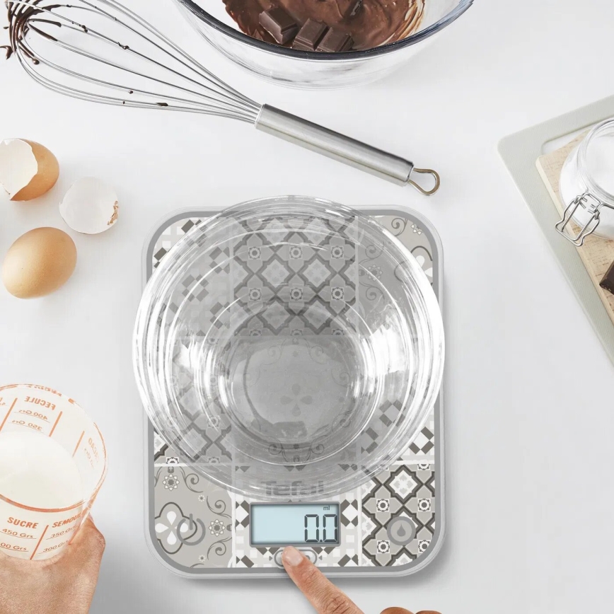 Tefal - Kitchen scale OPTISS 2xAAA beige