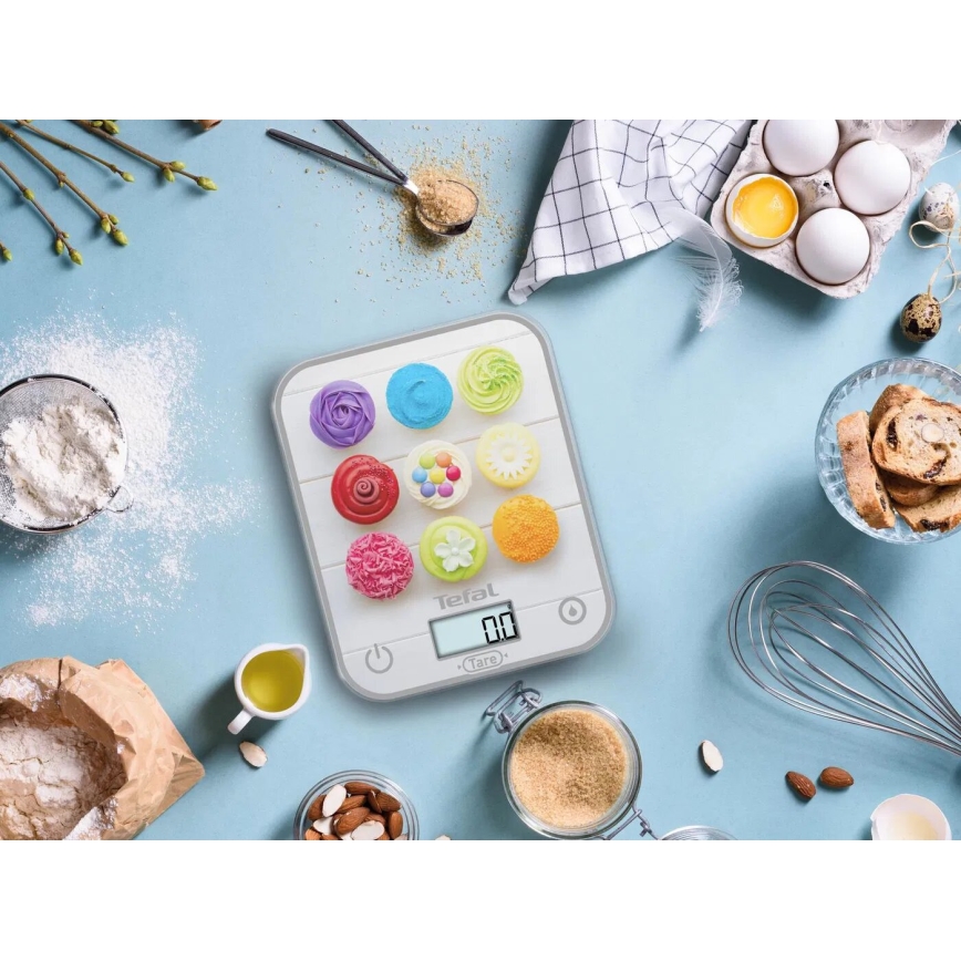 Tefal - Kitchen scale OPTISS 2xAAA colorful