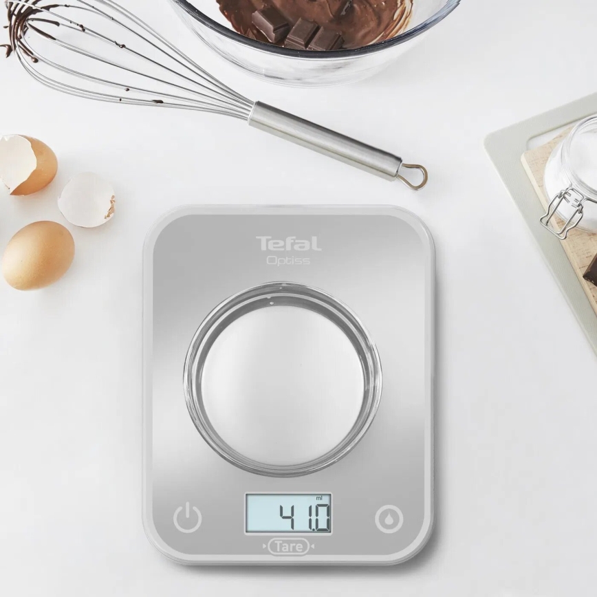 Tefal - Kitchen scale OPTISS 2xAAA grey