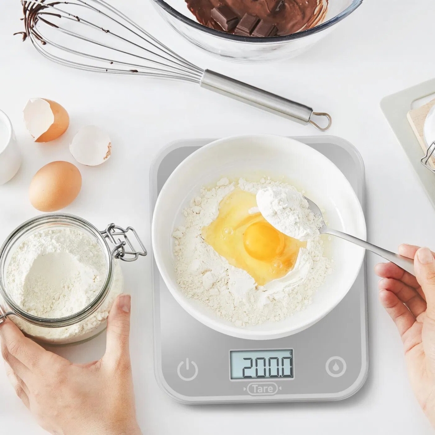 Tefal - Kitchen scale OPTISS 2xAAA grey