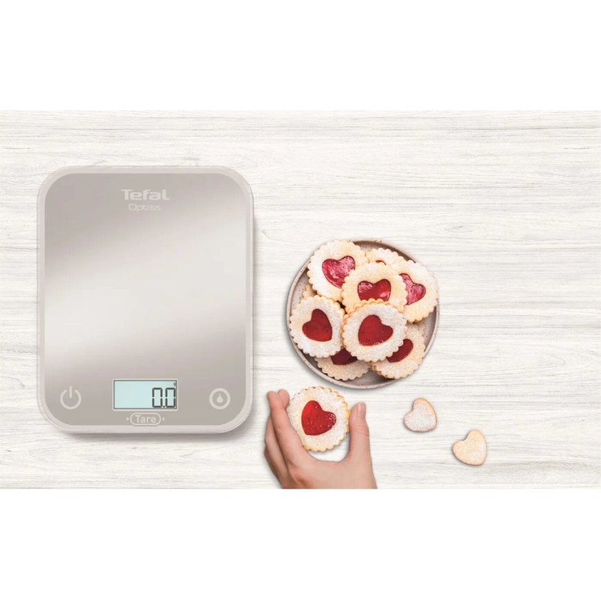 Tefal - Kitchen scale OPTISS 2xAAA grey