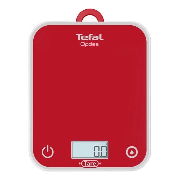Tefal - Kitchen scale OPTISS 2xAAA red