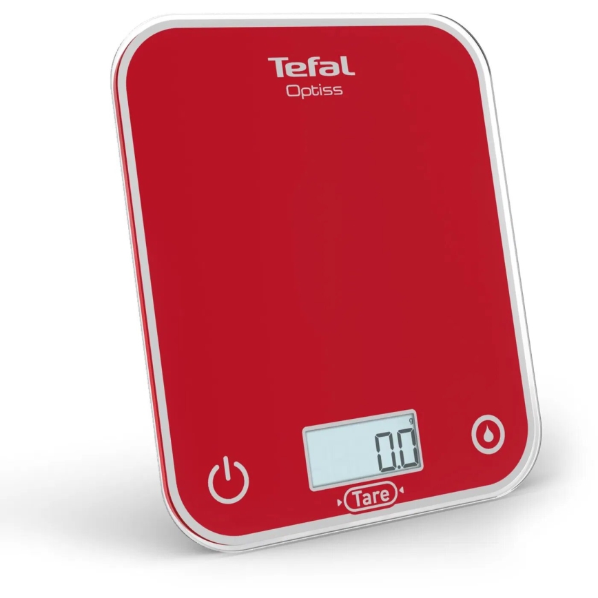 Tefal - Kitchen scale OPTISS 2xAAA red