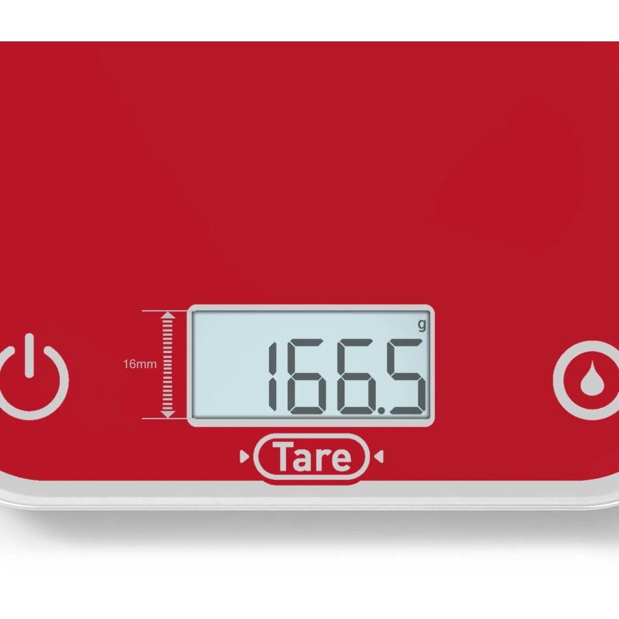 Tefal - Kitchen scale OPTISS 2xAAA red