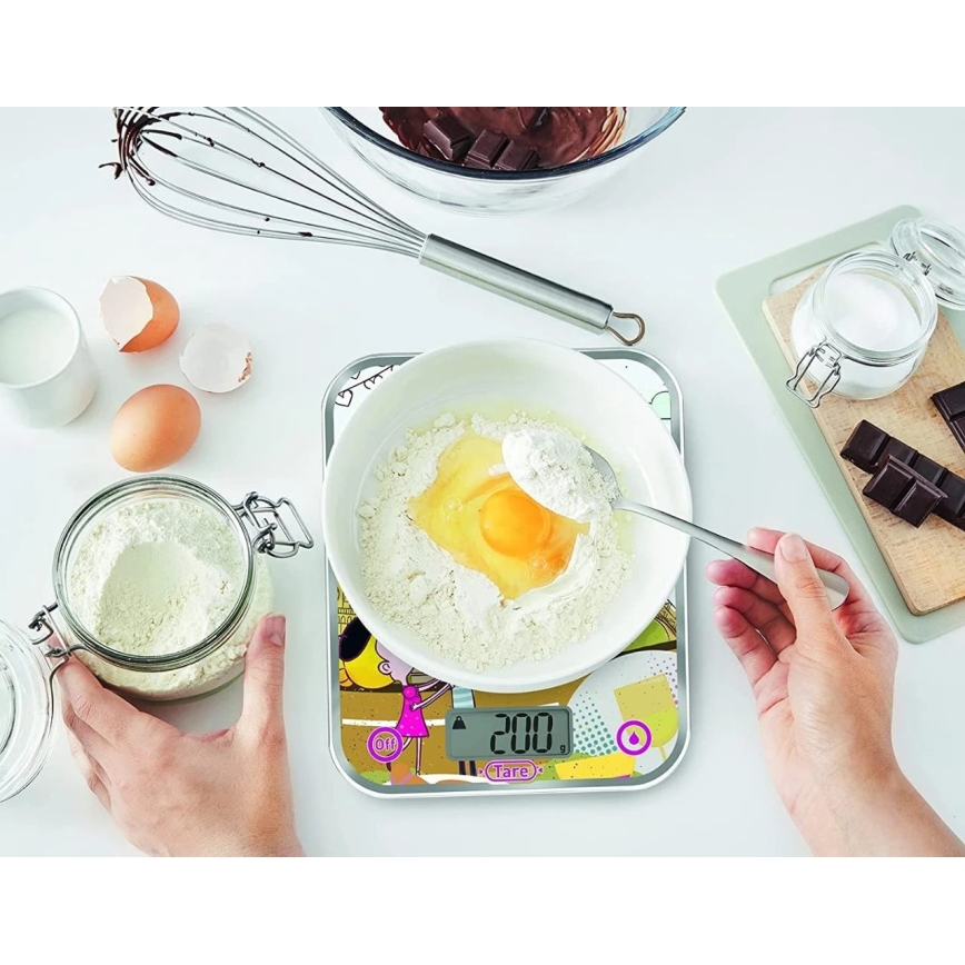 Tefal - Kitchen scale OPTISS PARIS 2xAAA