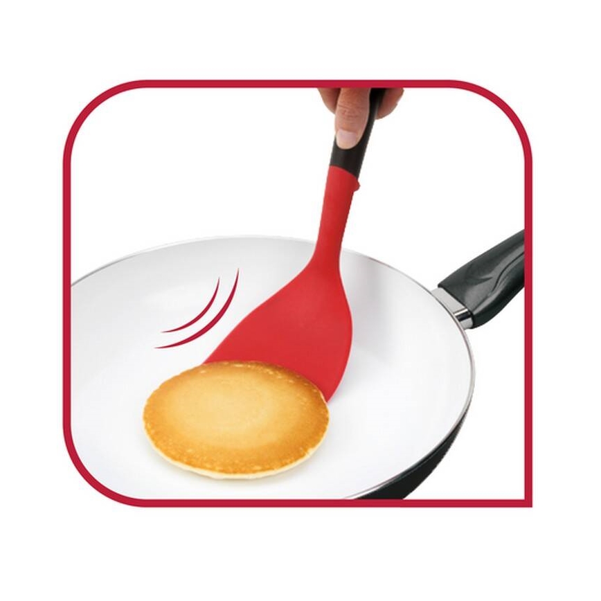 Tefal - Kitchen silicone food turner INGENIO black/red