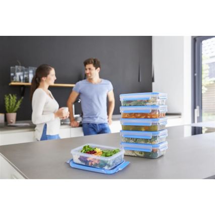 Tefal MASTER SEAL FRESH 6-piece Food Storage Container Set 0.8 L, Blue