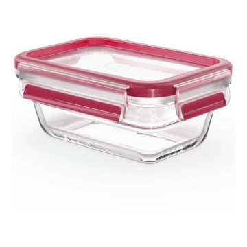 Tefal - MSEAL GLASS 0.45 L Food Container, Red/Glass