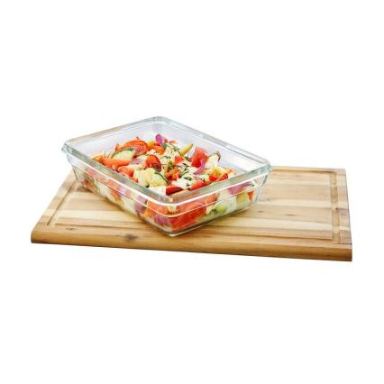 Tefal - MSEAL GLASS 3 L Food Container, Red/Glass