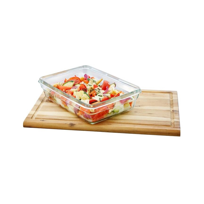 Tefal - MSEAL GLASS 3 L Food Container, Red/Glass