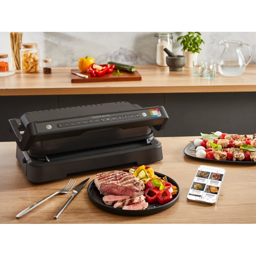 Tefal - OPTIGRILL Contact Grill 2200W/230V Black