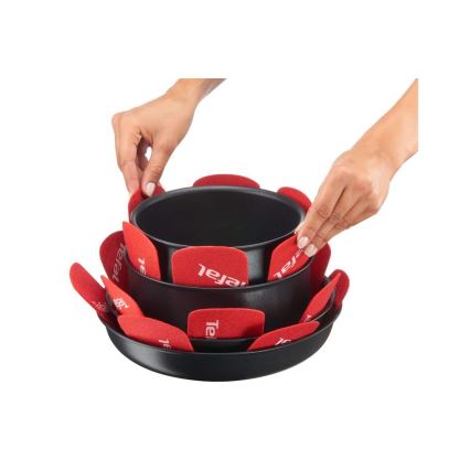Tefal - Pan protector set 4 pcs INGENIO red