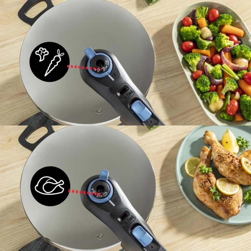 Tefal - Pressure cooker 4 l SECURE TRENDY stainless steel