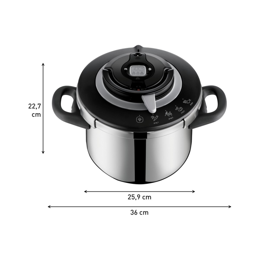 Tefal - Pressure cooker 6 l CLIPSO+ CHEF stainless steel