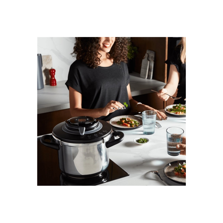 Tefal - Pressure cooker 8 l CLIPSO+ CHEF stainless steel
