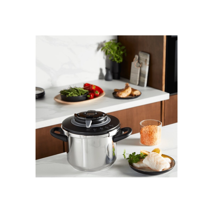 Tefal - Pressure cooker 8 l CLIPSO+ CHEF stainless steel