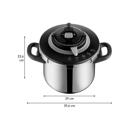 Tefal - Pressure cooker 8 l CLIPSO+ CHEF stainless steel