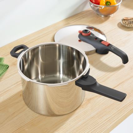 Tefal - SECURE TRENDY 6 L Pressure Cooker + INGENIO EMOTION 5-piece Set